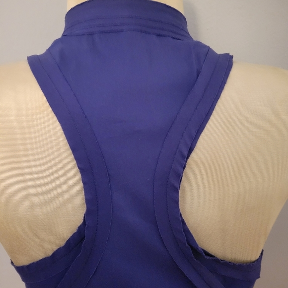 BCBG Sexy Small Tank Top Purple Flare Racerback with Pockets - Picture 16 of 16